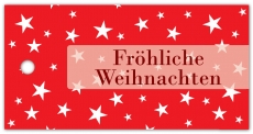 Anhänge-Etikett Fröhliche Weihnachten SP-161-100 - 75x38 mm - 100 Stück
