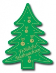 Weihnachtsbaum E-135b Fröhliche Weihnachten grün/gold