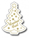 Weihnachtsbaum E-136a Frohes Fest weiß/gold